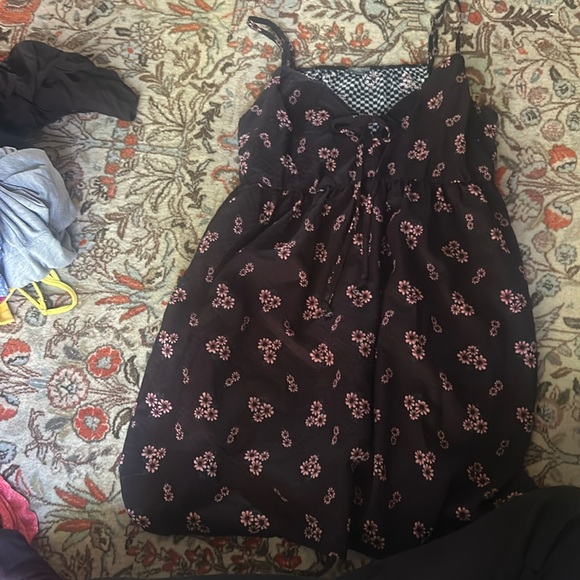 Black dress with pink flowers( price negotiable) - Picture 1 of 1